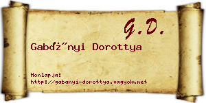 Gabányi Dorottya névjegykártya