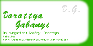 dorottya gabanyi business card