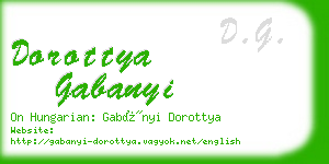 dorottya gabanyi business card
